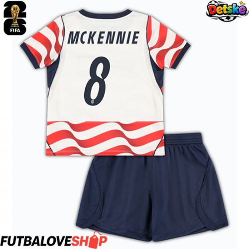 Dres Spojené štáty Weston McKennie #8 Domáci pre deti MS 2026 Krátky Rukáv (+ trenírky)